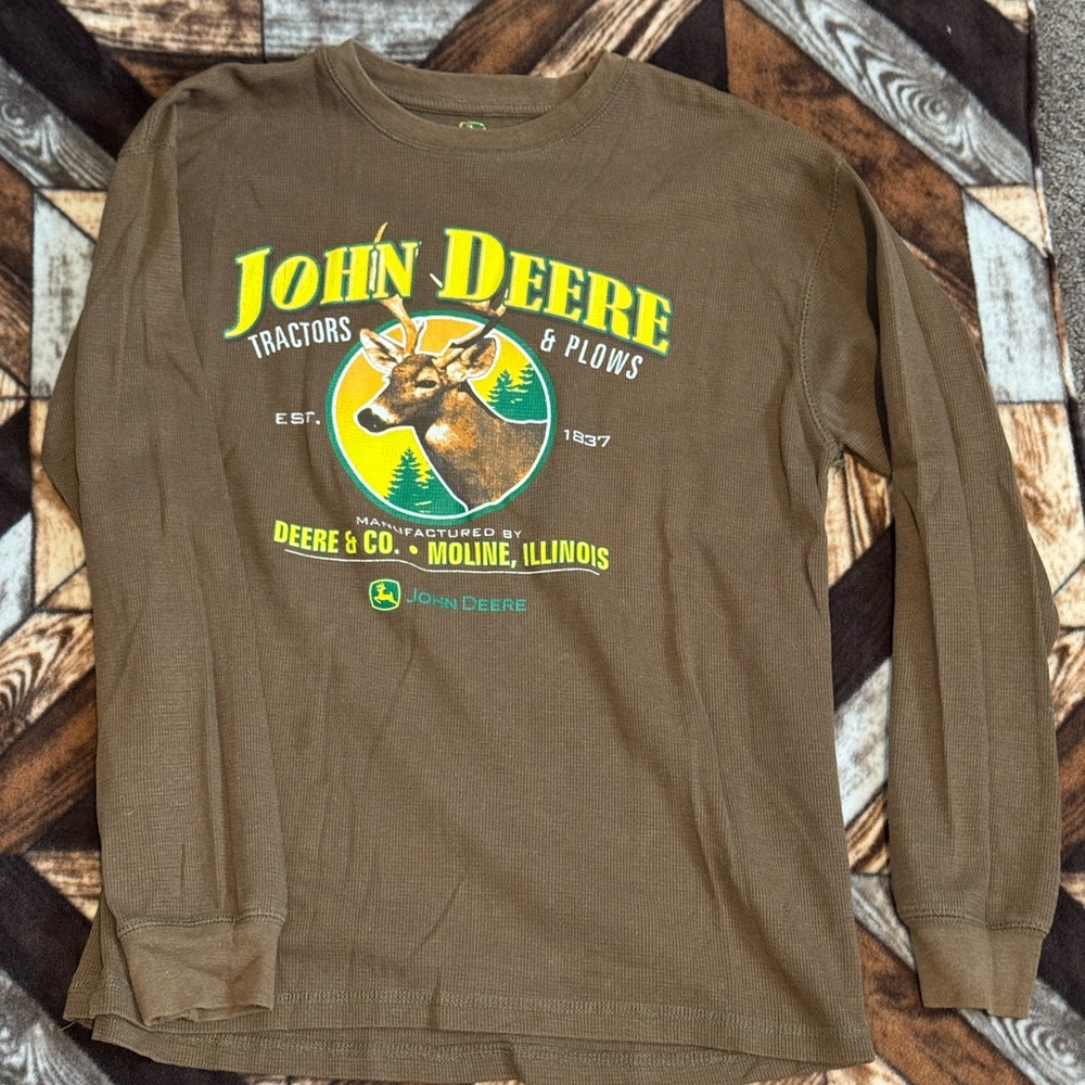 John Deere Brown Long Sleeve Tee